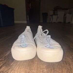 Women's Light Blue Platform Sneakers